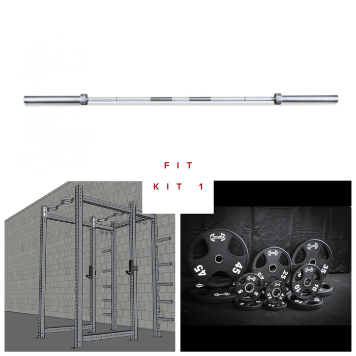 TGrip Commercial Full Power Rack Set - 3x3 Steel - Functional Multi-Grip Pull-Up - Plate Storage - J-Hooks - Sweatfully