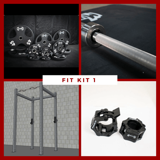 TGrip Basic Commercial 4 Post Rack Complete Kit- 3x3 Steel - Sweatfully