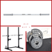 Compact Squat Stand Fitness Package - Muscle D - Vertical Bar Storage - Sweatfully