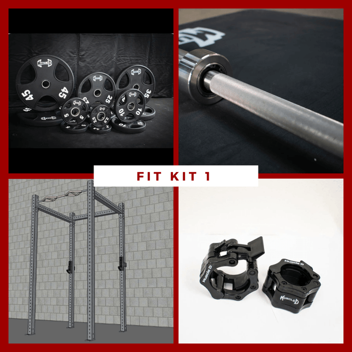 TGrip Basic Commercial 4 Post Rack Complete Kit- 3x3 Steel - Sweatfully