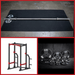 Compact Power Cage Complete Weight Set - Muscle D Fitness - Adjustable Squat Rack - Gym Storage - Chin up Bar Home Gym - Sweatfully