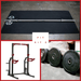 Compact Half Cage Complete Weight Kit - Muscle D Fitness - Storage Squat Rack Adjustable - Dip Handles - Sweatfully