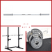 Compact Squat Stand Fitness Package - Muscle D - Vertical Bar Storage - Sweatfully