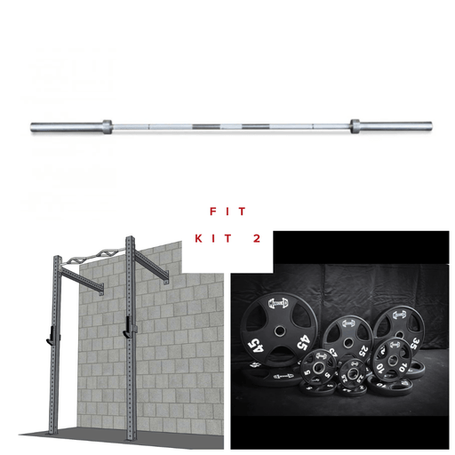 TGrip Commercial 4' Wall Mount Rig Weight Set - 3x3 Steel - Functional Multi-Grip Pull-Up - Sandwich Style J-Hooks - Sweatfully