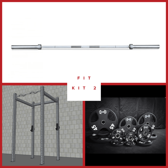 TGrip Basic Commercial 4 Post Rack Complete Kit- 3x3 Steel - Sweatfully