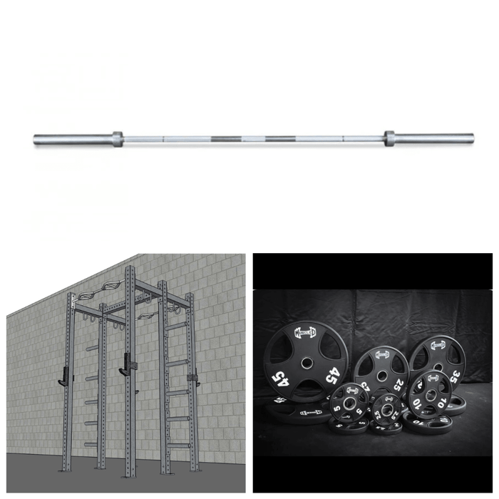 TGrip Commercial Double Half Rack Weight Set - 3x3 Steel - Functional Multi-Grip Pull-Up - Integrated Plate Storage - J-Hooks - Sweatfully