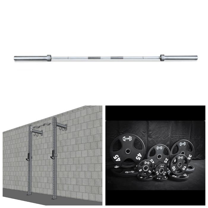 TGrip Commercial 4' Low Profile Wall Mount Rig Fitness Kits - 3x3 Steel - Functional Multi-Grip Pull-Up - Sandwich Style J-Hooks - Sweatfully