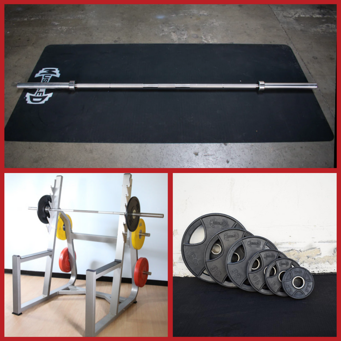Commercial Squat Rack Kits - Muscle D Fitness - Gym Storage - Black / Silver - Sweatfully