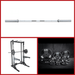 Deluxe Half Rack Complete Weight Set - Muscle D Fitness - Heavy Duty - Adjustable Safety Bars - Pull Up - Vertical Olympic Bar Storage - Sweatfully