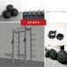 TGrip Commercial Half Rack Complete Kit - 3x3 Steel - Functional Multi-Grip Pull-Up - Bar & Plate Storage - J-Hooks - Sweatfully