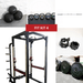 Power Cage Complete Weight Set - Muscle D Fitness - Commercial Squat Rack - Functional Pull-Up Bar - 10 Weight Storage Pegs - Power Rack - Sweatfully