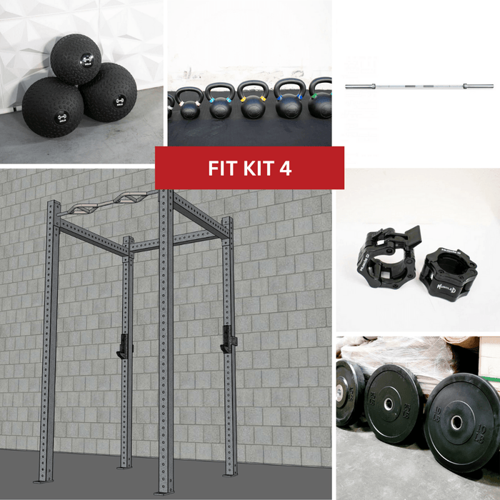 TGrip Basic Commercial 4 Post Rack Complete Kit- 3x3 Steel - Sweatfully