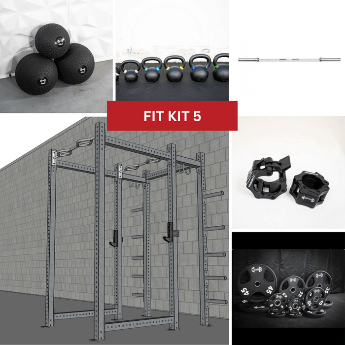 TGrip Commercial Full Power Rack Set - 3x3 Steel - Functional Multi-Grip Pull-Up - Plate Storage - J-Hooks - Sweatfully