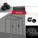 TGrip Commercial Full Power Rack Set - 3x3 Steel - Functional Multi-Grip Pull-Up - Plate Storage - J-Hooks - Sweatfully