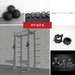 TGrip Commercial Half Rack Complete Kit - 3x3 Steel - Functional Multi-Grip Pull-Up - Bar & Plate Storage - J-Hooks - Sweatfully