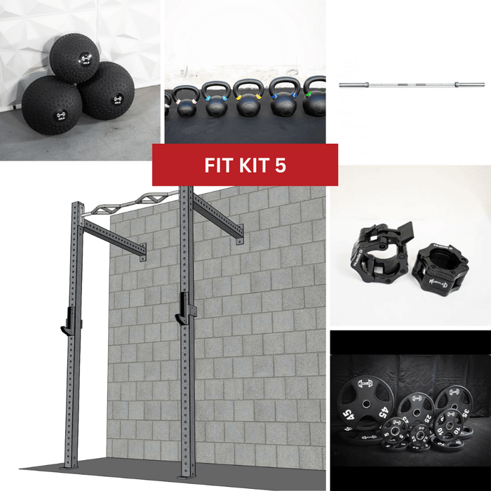 TGrip Commercial 4' Wall Mount Rig Weight Set - 3x3 Steel - Functional Multi-Grip Pull-Up - Sandwich Style J-Hooks - Sweatfully