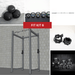 TGrip Commercial 4 Post Rack Complete Set - 3x3 Steel - Functional Multi-Grip Pull-Up - Sandwich Style J-Hooks - Sweatfully
