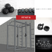 TGrip Commercial Full Power Rack Set - 3x3 Steel - Functional Multi-Grip Pull-Up - Plate Storage - J-Hooks - Sweatfully