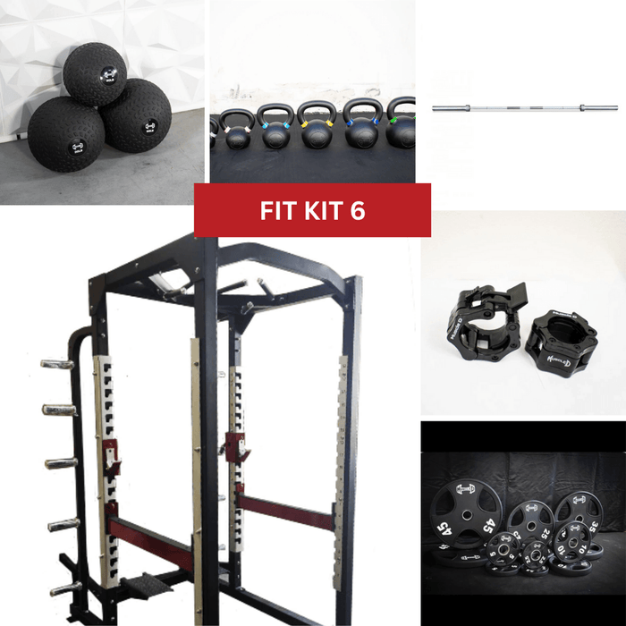 Power Cage Complete Weight Set - Muscle D Fitness - Commercial Squat Rack - Functional Pull-Up Bar - 10 Weight Storage Pegs - Power Rack - Sweatfully