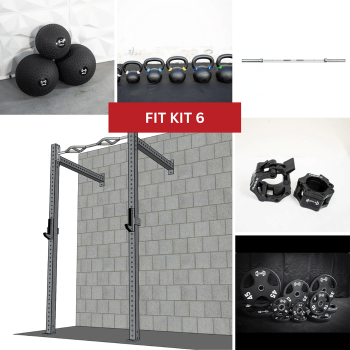 TGrip Commercial 4' Wall Mount Rig Weight Set - 3x3 Steel - Functional Multi-Grip Pull-Up - Sandwich Style J-Hooks - Sweatfully