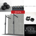 TGrip Commercial 4' Wall Mount Rig Weight Set - 3x3 Steel - Functional Multi-Grip Pull-Up - Sandwich Style J-Hooks - Sweatfully