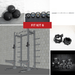 TGrip Commercial Half Rack Complete Kit - 3x3 Steel - Functional Multi-Grip Pull-Up - Bar & Plate Storage - J-Hooks - Sweatfully