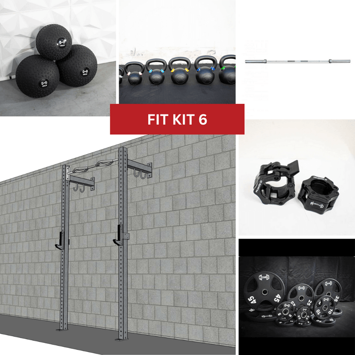 TGrip Commercial 4' Low Profile Wall Mount Rig Fitness Kits - 3x3 Steel - Functional Multi-Grip Pull-Up - Sandwich Style J-Hooks - Sweatfully
