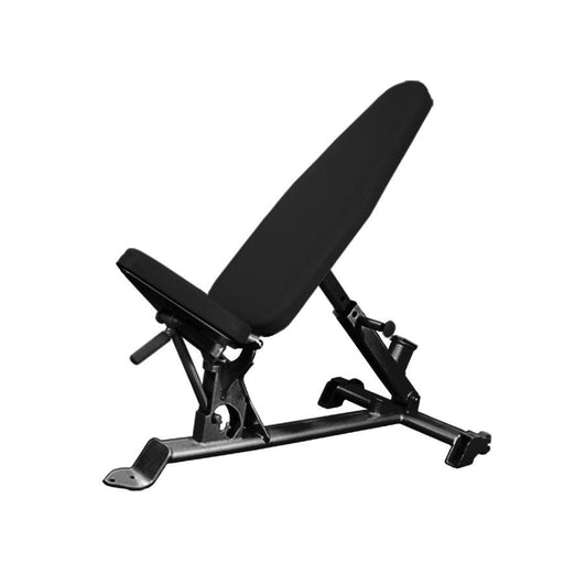 Flat to Incline Bench - Elite Series - Muscle D Fitness - 11 Gauge Steel - Commercial Upholstery - Seat and Back Adjustable - Sweatfully