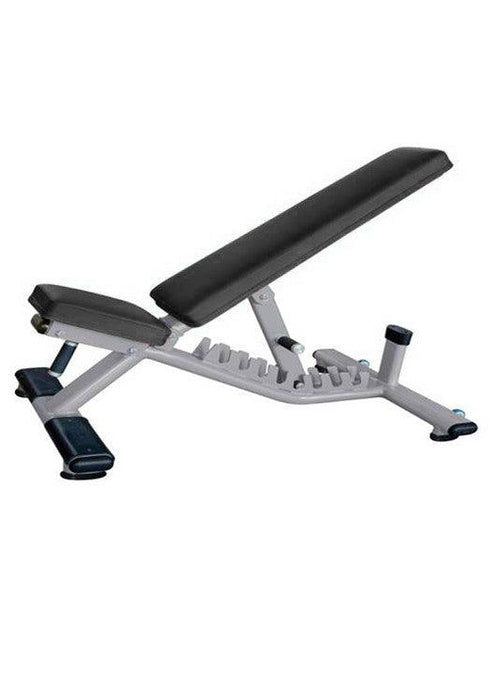Flat to Incline Bench - Muscle D Fitness - 11 Gauge Steel - Commercial Upholstery - Seat and Back are Adjustable - Sweatfully