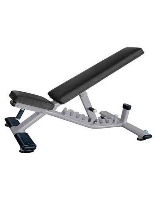 Flat to Incline Bench - Muscle D Fitness - 11 Gauge Steel - Commercial Upholstery - Seat and Back are Adjustable - Sweatfully