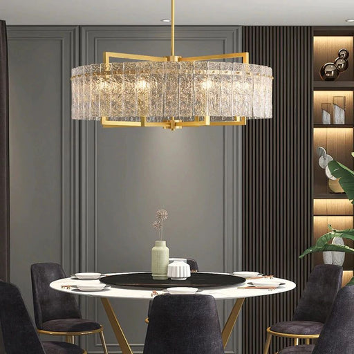 Pure copper Round Crystal Chandelier - Sweatfully