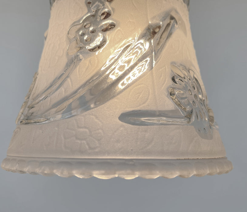 Vintage 1960's Frost & Clear PENDANT Light - Sweatfully
