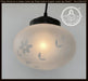 Authentic 1940's Frosted Cut Glass PENDANT Light - Sweatfully