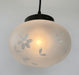 Authentic 1940's Frosted Cut Glass PENDANT Light - Sweatfully