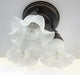 Frosted Antique Hobnail Glass Ceiling LIGHT 1950's - Sweatfully