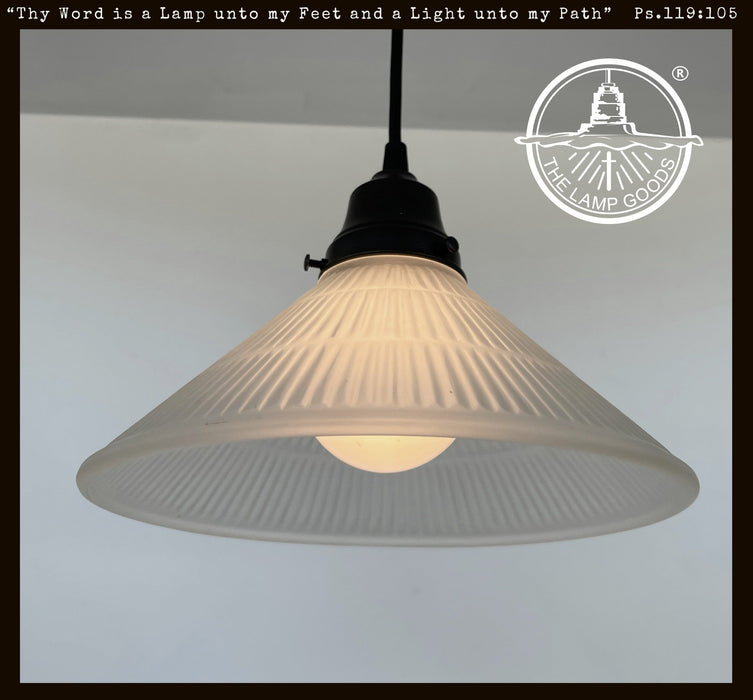 Modern Holophane PENDANT Light - Frosted - Sweatfully