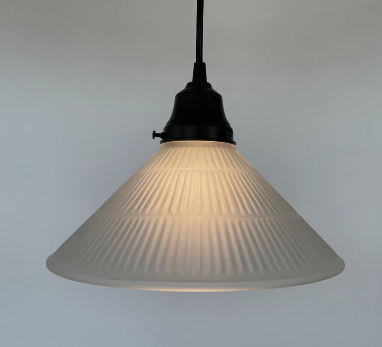 Modern Holophane PENDANT Light - Frosted - Sweatfully