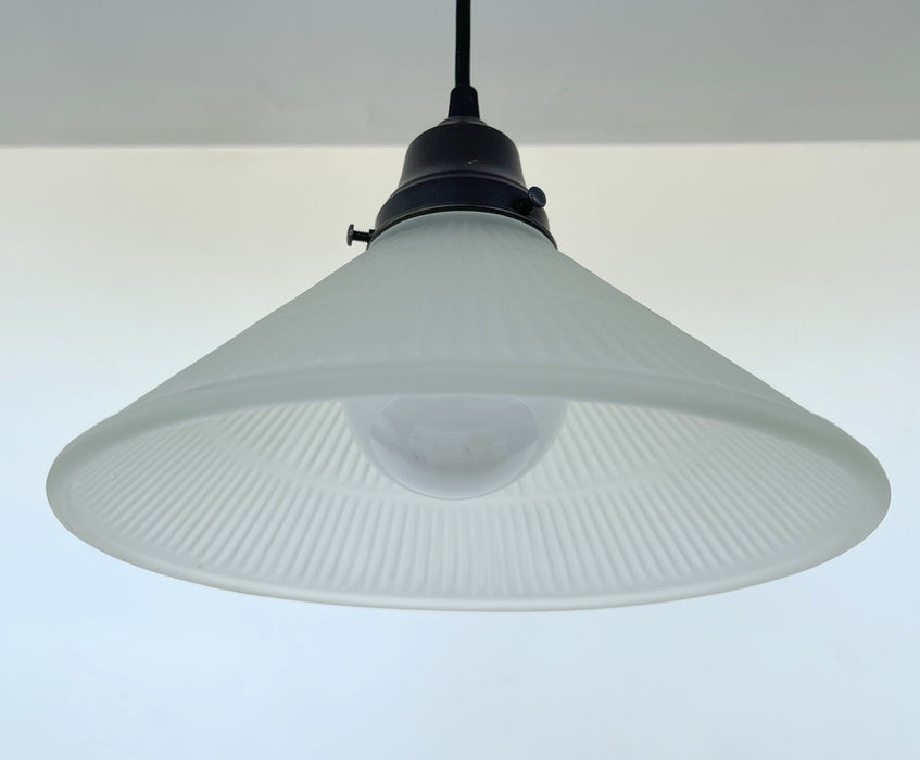 Modern Holophane PENDANT Light - Frosted - Sweatfully