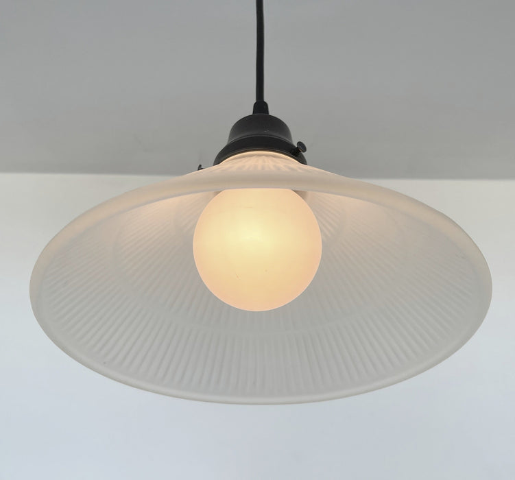 Modern Holophane PENDANT Light - Frosted - Sweatfully