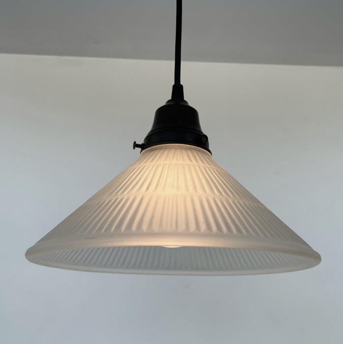 Modern Holophane PENDANT Light - Frosted - Sweatfully
