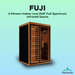 Peak Saunas Fuji 2-Person Indoor Full Spectrum Infrared Sauna with XL Medical-Grade Red Light Therapy & Smart WiFi App Control - Sweatfully