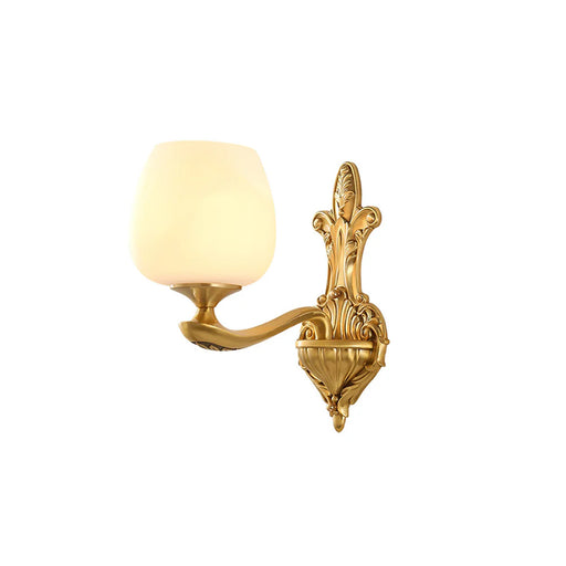 Fyzdlaor American Brass Glass Wall Lamp - Sweatfully