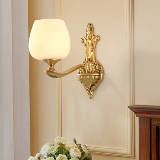 Fyzdlaor American Brass Glass Wall Lamp - Sweatfully