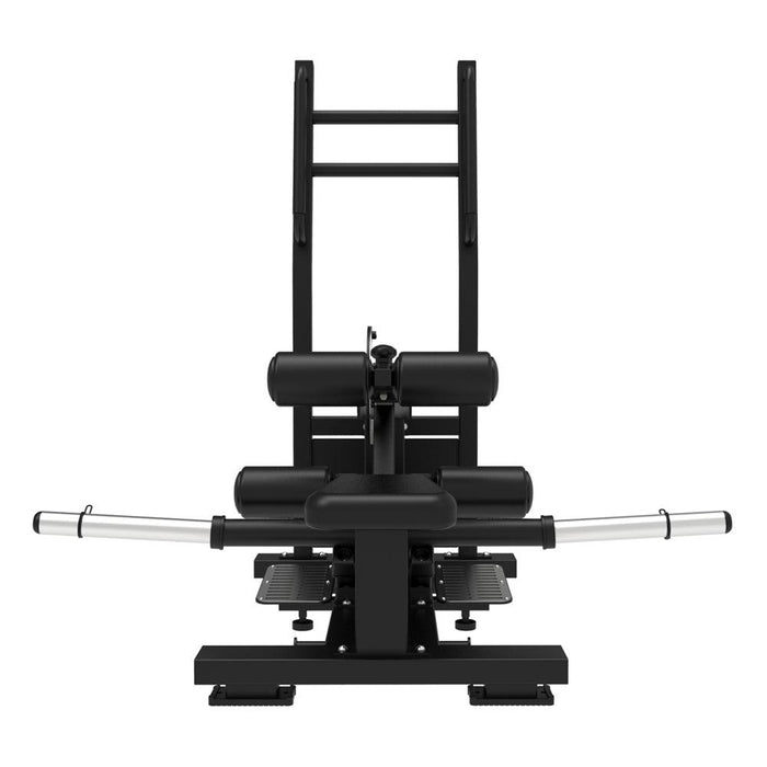 Excel Standing Hip Thrust - Muscle D Fitness - Plate Load Extension - Band Compatible - Adjustable Pads - Sweatfully