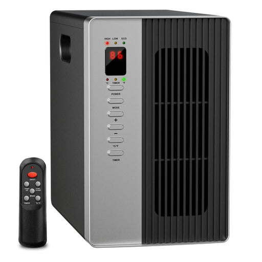 1500W Electric Infrared Quartz Space Thermostat Heater with LED Display and Remote - Sweatfully