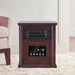 1500-Watt Electric Cabinet 4 Quartz Infrared Heater Wood with LED Digital Screen, Remote Control and Timer - Sweatfully