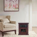 1500-Watt Electric Cabinet 4 Quartz Infrared Heater Wood with LED Digital Screen, Remote Control and Timer - Sweatfully
