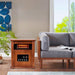 1500-Watt Electric Cabinet 4 Quartz Infrared Heater Wood with LED Digital Screen, Remote Control and Timer - Sweatfully