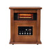 1500-Watt Electric Cabinet 4 Quartz Infrared Heater Wood with LED Digital Screen, Remote Control and Timer - Sweatfully