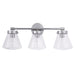 Gleam Modern 3-Light Dimmable Vanity Light - Sweatfully